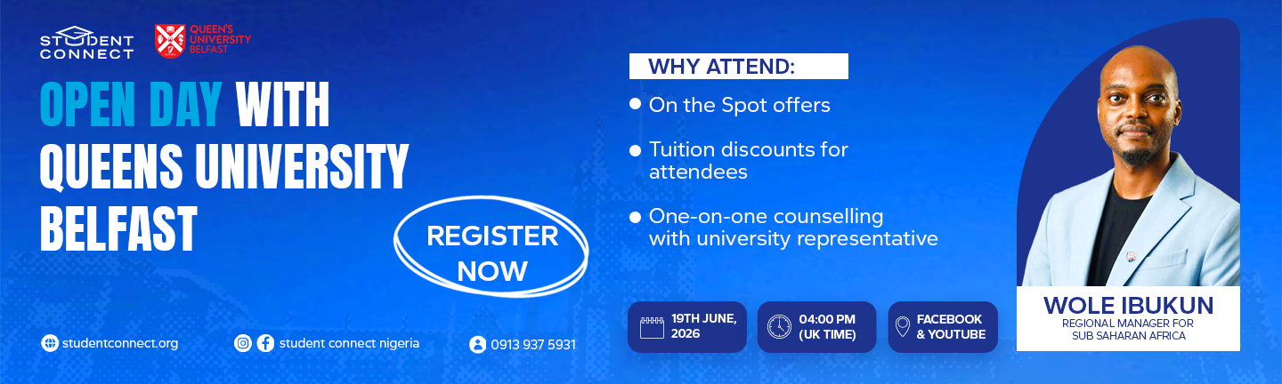 Study in UK: Queen's University Belfast Open Day Abuja – June 2026